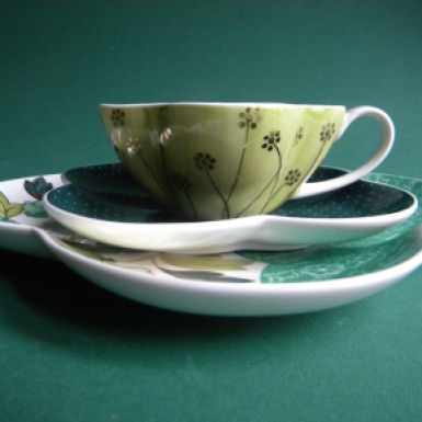 The Beloved's Wonderful Game - cup with saucer and plate